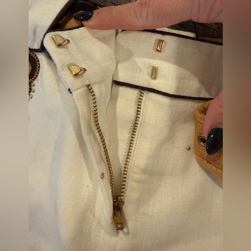 Zimmermann Embellished White & Tan Western Shorts - Picture 10 of 11